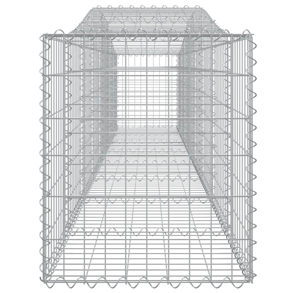 Gabion bågformad 400x50x60/80 cm galvaniserat järn