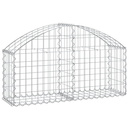 Gabion bågformad 100x30x40/60 cm galvaniserat järn