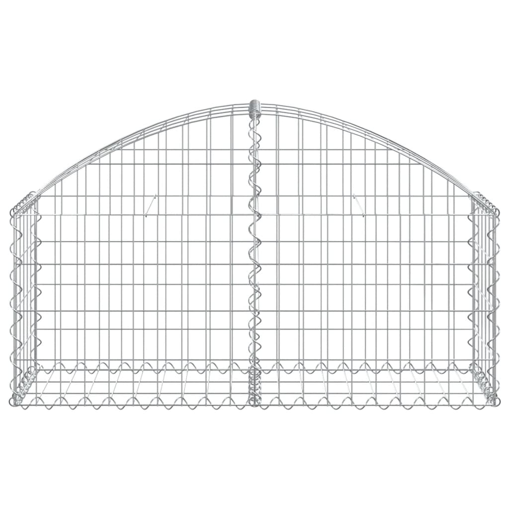 Gabion bågformad 100x30x40/60 cm galvaniserat järn