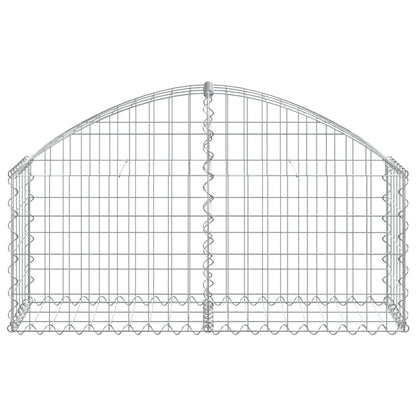 Gabion bågformad 100x30x40/60 cm galvaniserat järn