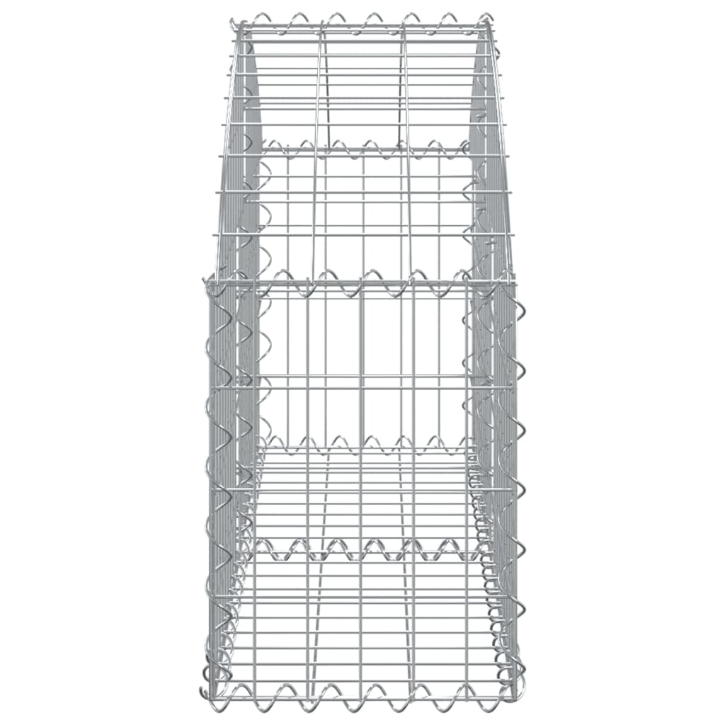 Gabion bågformad 100x30x40/60 cm galvaniserat järn