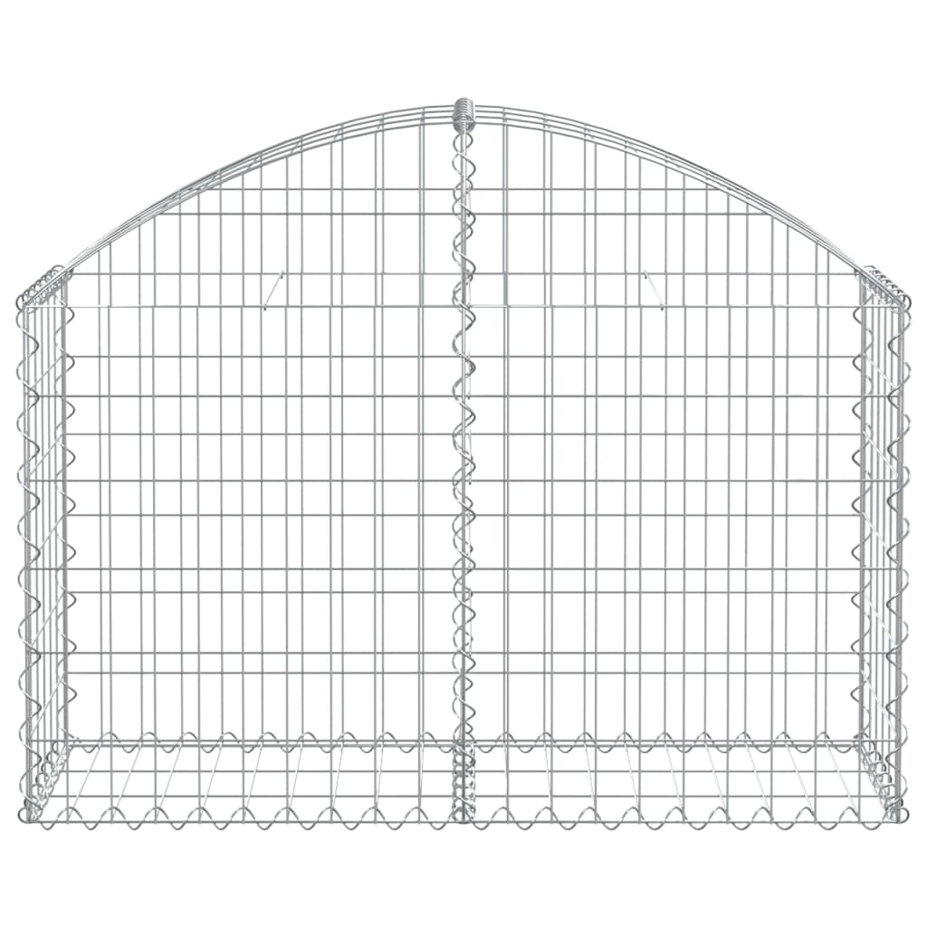 Gabion bågformad 100x30x60/80 cm galvaniserat järn
