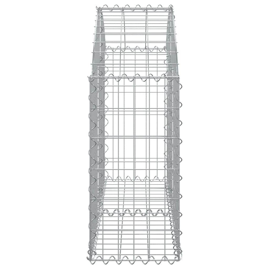 Gabion bågformad 100x30x60/80 cm galvaniserat järn