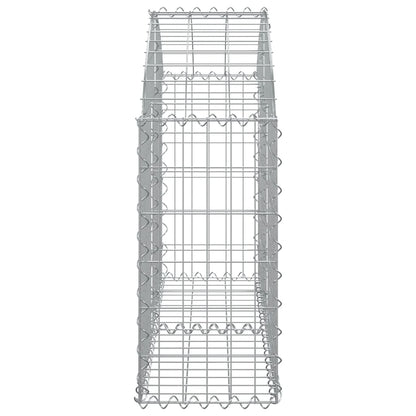 Gabion bågformad 100x30x60/80 cm galvaniserat järn