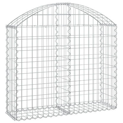 Gabion bågformad 100x30x80/100 cm galvaniserat järn
