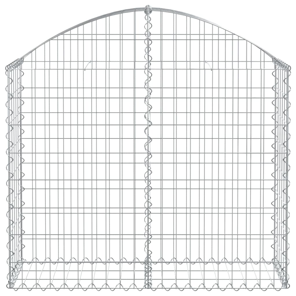 Gabion bågformad 100x30x80/100 cm galvaniserat järn