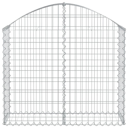 Gabion bågformad 100x30x80/100 cm galvaniserat järn
