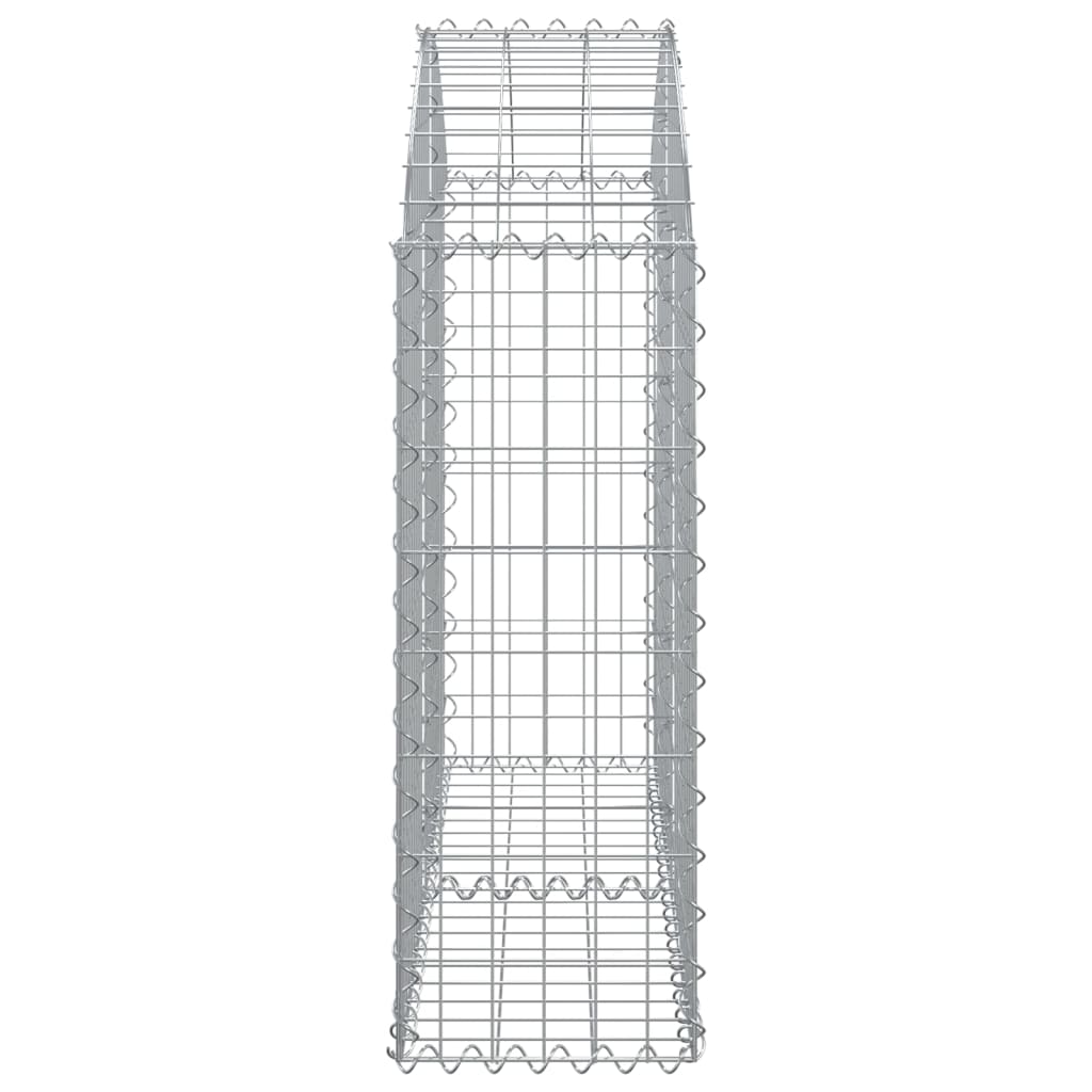 Gabion bågformad 100x30x80/100 cm galvaniserat järn