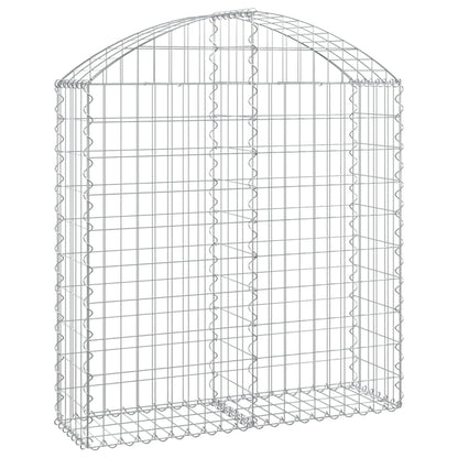 Gabion bågformad 100x30x100/120 cm galvaniserat järn