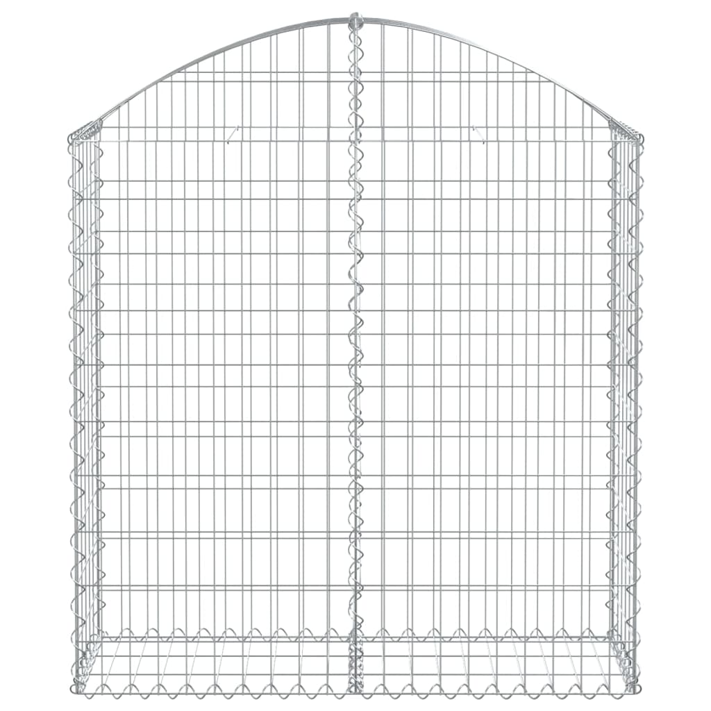Gabion bågformad 100x30x100/120 cm galvaniserat järn