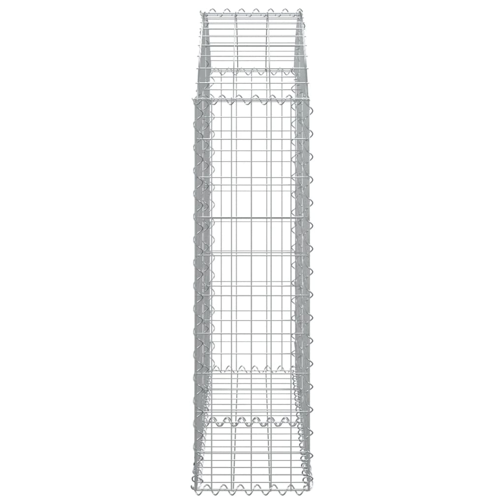 Gabion bågformad 100x30x100/120 cm galvaniserat järn