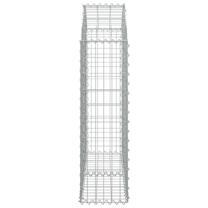 Gabion bågformad 100x30x100/120 cm galvaniserat järn