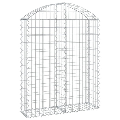 Gabion bågformad 100x30x120/140 cm galvaniserat järn