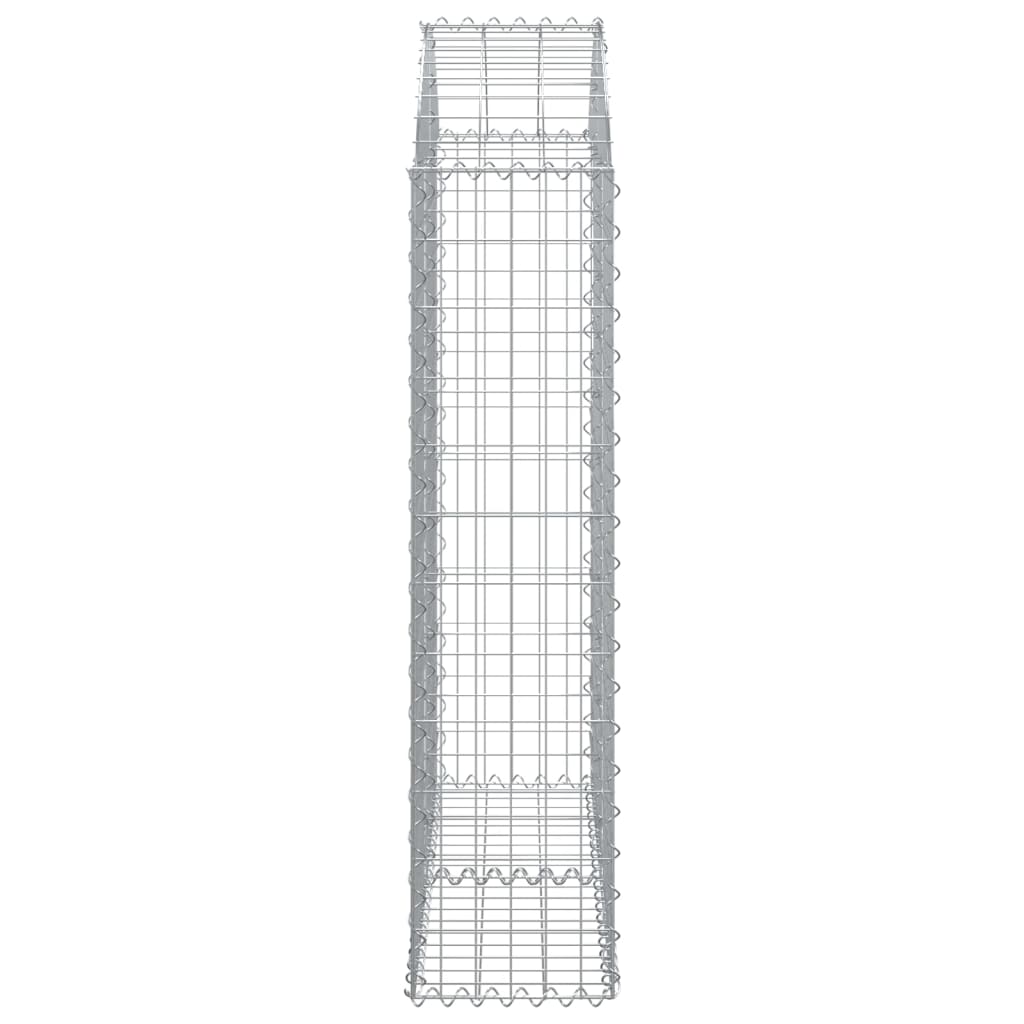 Gabion bågformad 100x30x120/140 cm galvaniserat järn