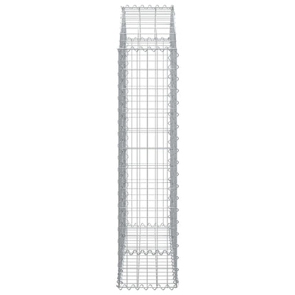 Gabion bågformad 100x30x120/140 cm galvaniserat järn