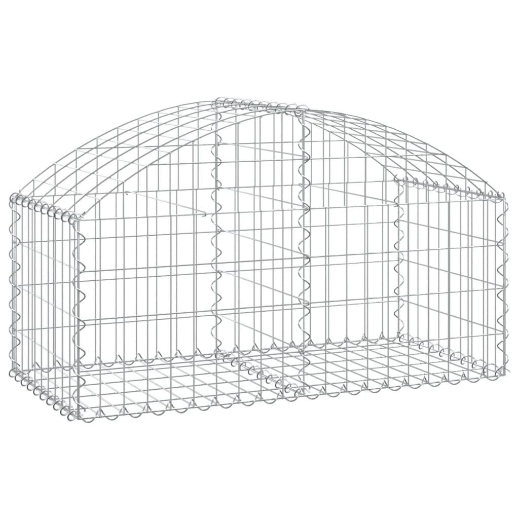 Gabion bågformad 100x50x40/60 cm galvaniserat järn