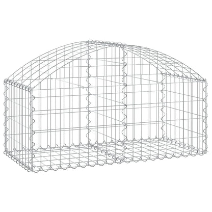 Gabion bågformad 100x50x40/60 cm galvaniserat järn