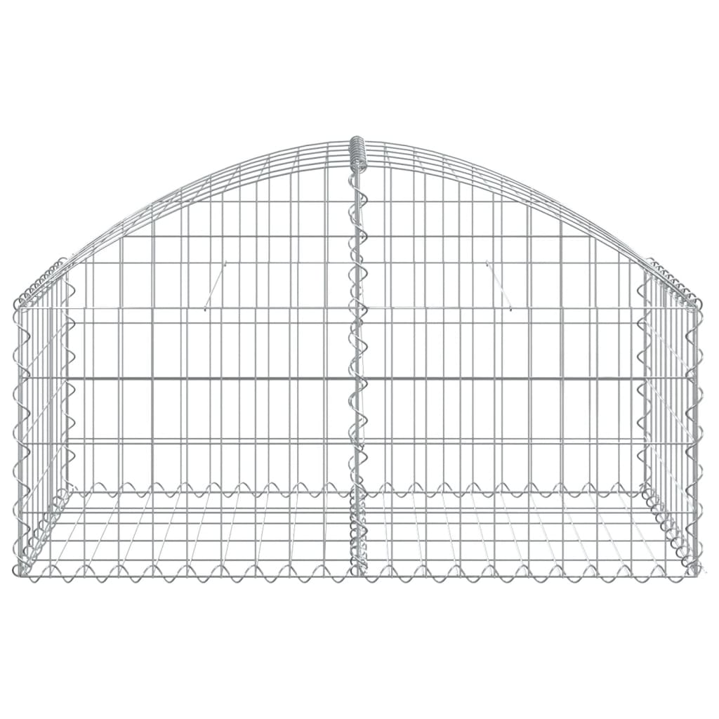 Gabion bågformad 100x50x40/60 cm galvaniserat järn