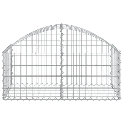 Gabion bågformad 100x50x40/60 cm galvaniserat järn