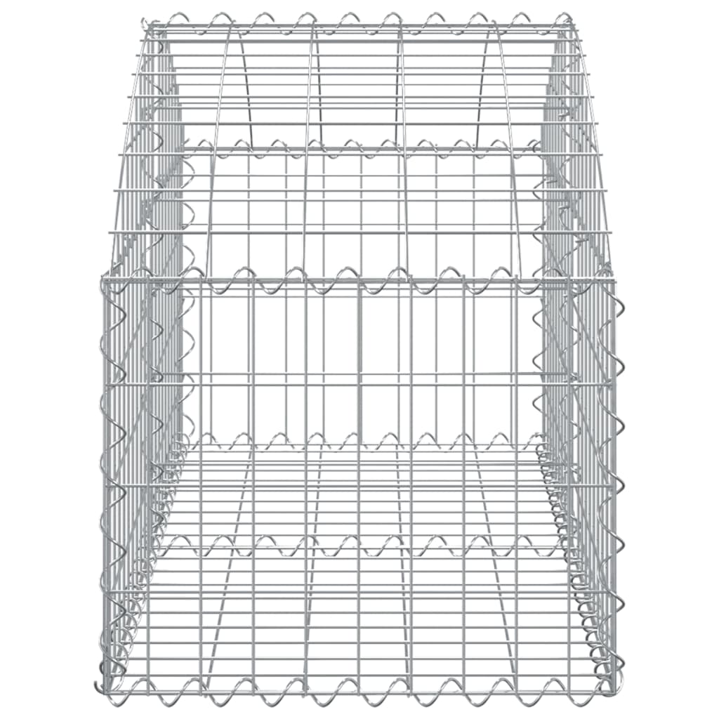 Gabion bågformad 100x50x40/60 cm galvaniserat järn