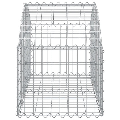 Gabion bågformad 100x50x40/60 cm galvaniserat järn