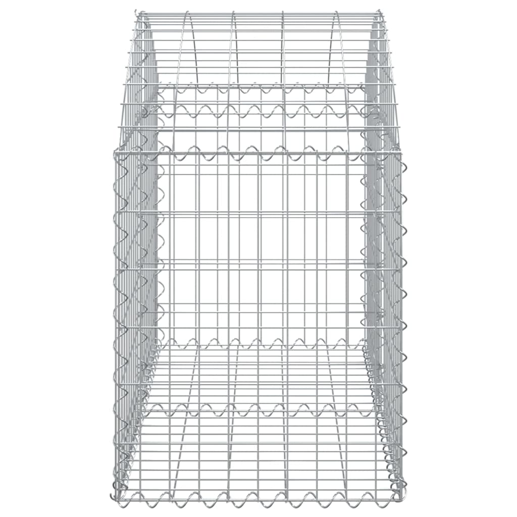 Gabion bågformad 100x50x60/80 cm galvaniserat järn