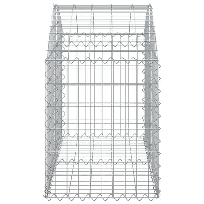 Gabion bågformad 100x50x60/80 cm galvaniserat järn