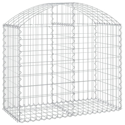 Gabion bågformad 100x50x80/100 cm galvaniserat järn