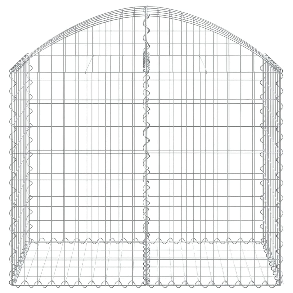 Gabion bågformad 100x50x80/100 cm galvaniserat järn