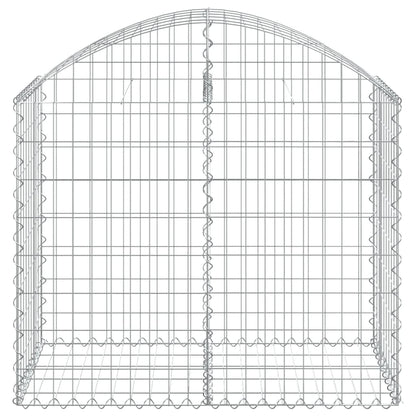 Gabion bågformad 100x50x80/100 cm galvaniserat järn