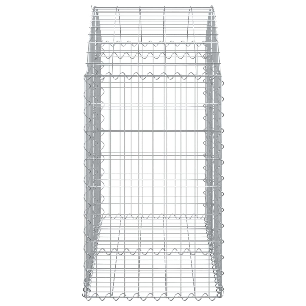 Gabion bågformad 100x50x80/100 cm galvaniserat järn