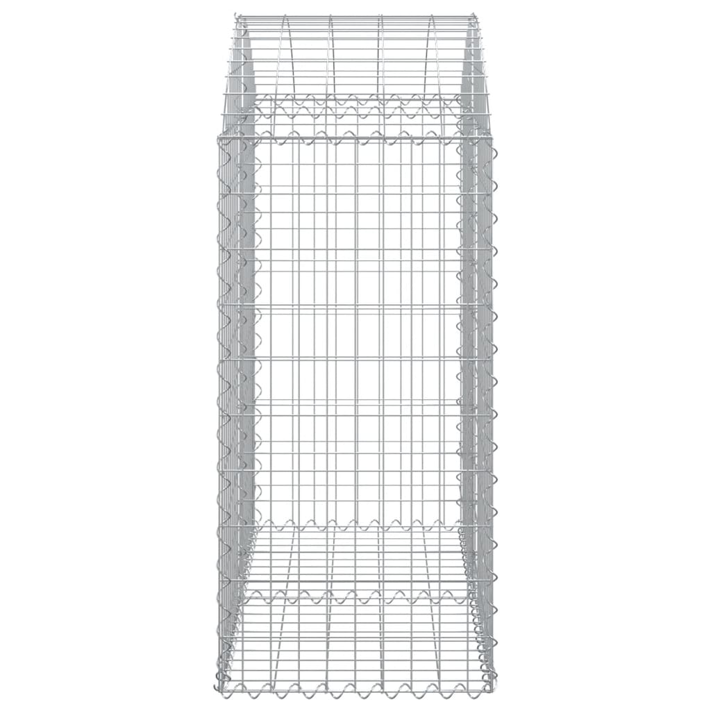 Gabion bågformad 100x50x100/120 cm galvaniserat järn