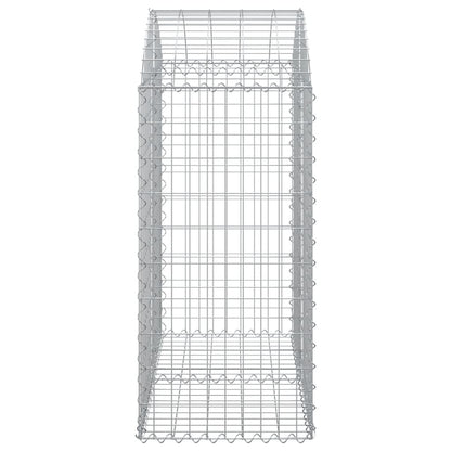 Gabion bågformad 100x50x100/120 cm galvaniserat järn