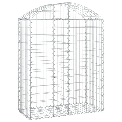 Gabion bågformad 100x50x120/140 cm galvaniserat järn