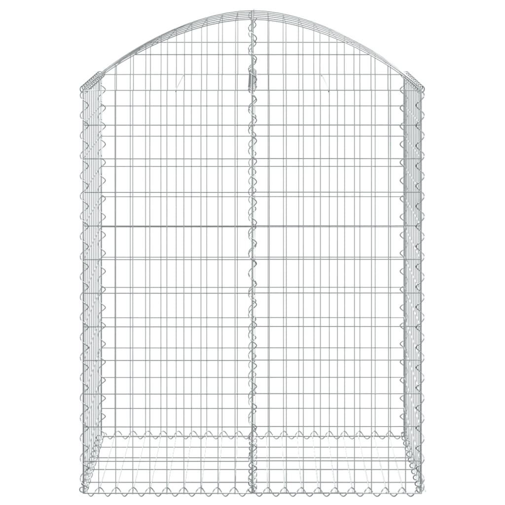 Gabion bågformad 100x50x120/140 cm galvaniserat järn