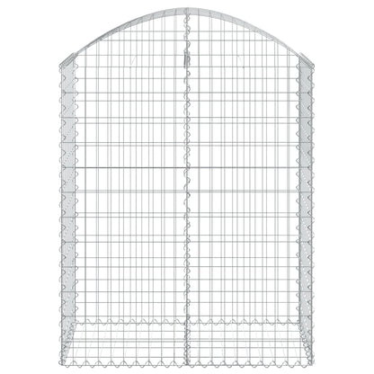 Gabion bågformad 100x50x120/140 cm galvaniserat järn