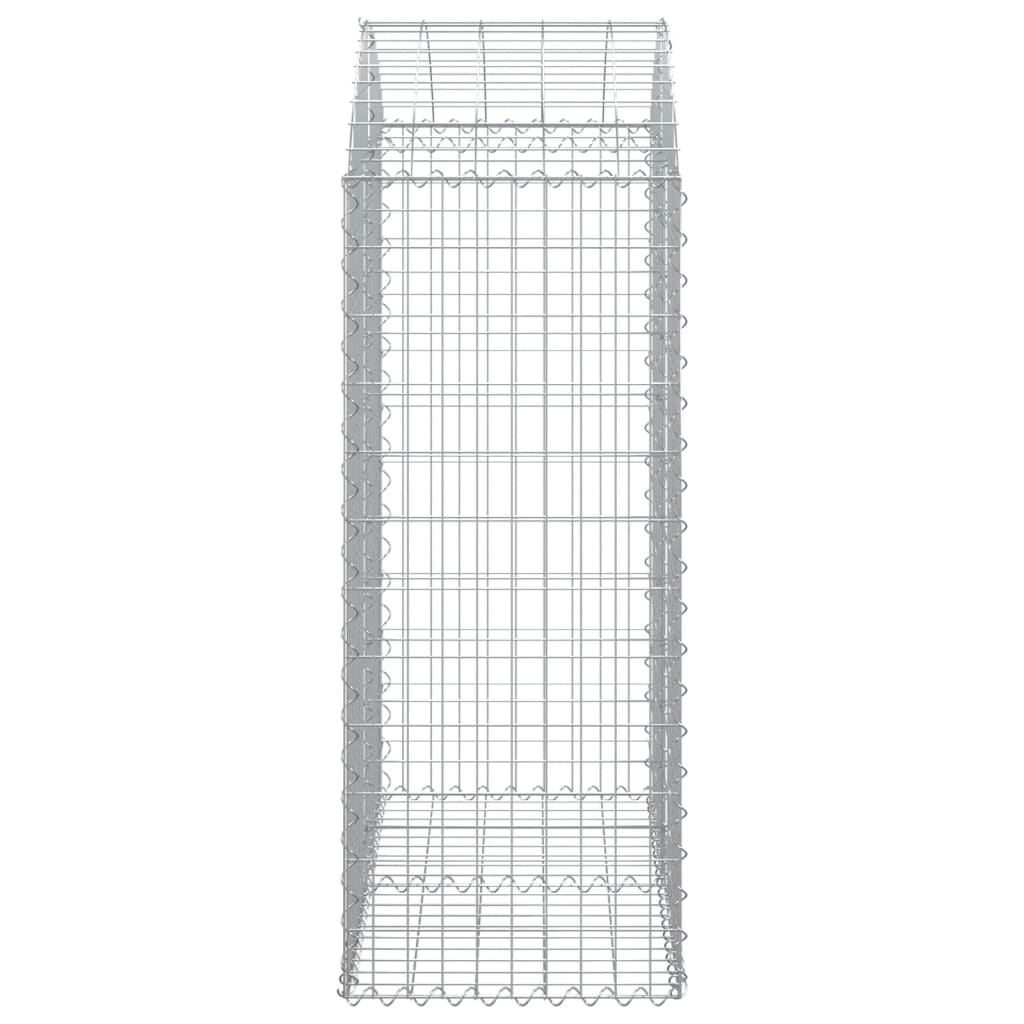 Gabion bågformad 100x50x120/140 cm galvaniserat järn