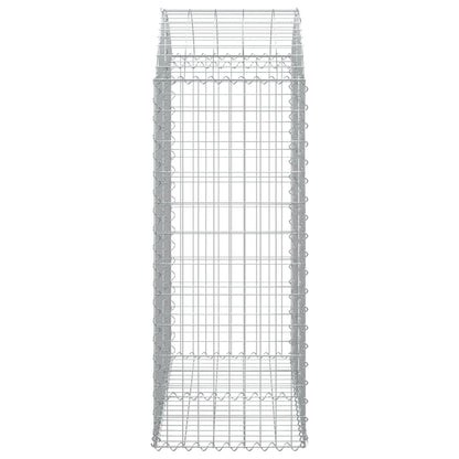 Gabion bågformad 100x50x120/140 cm galvaniserat järn