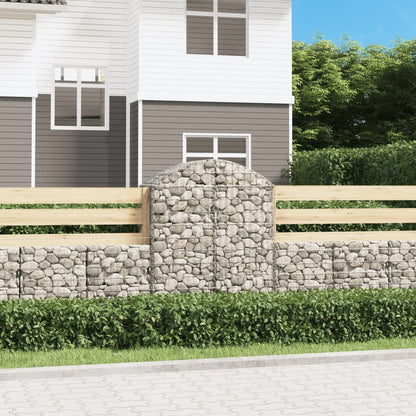 Gabion bågformad 100x50x120/140 cm galvaniserat järn
