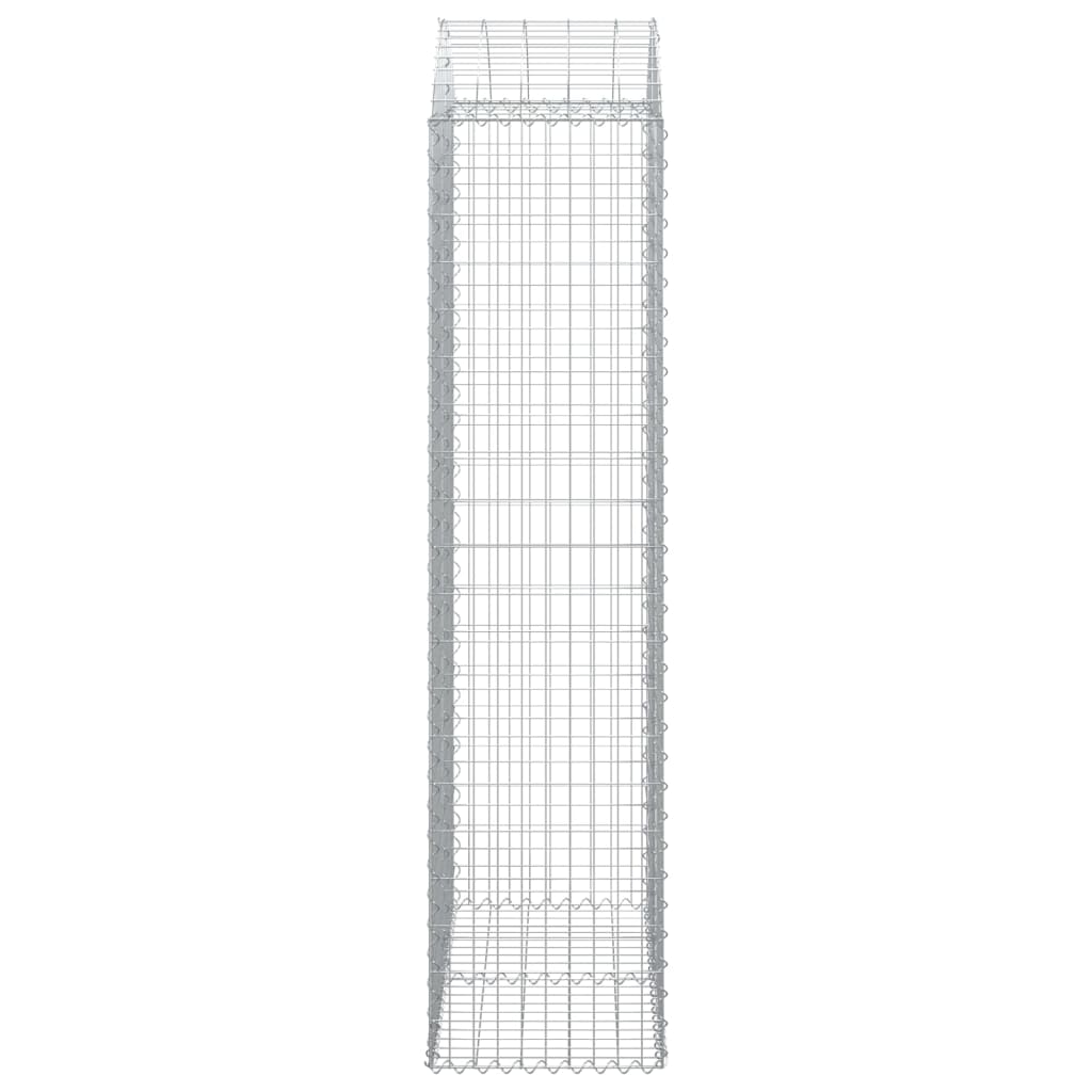 Gabion bågformad 100x50x200/220 cm galvaniserat järn