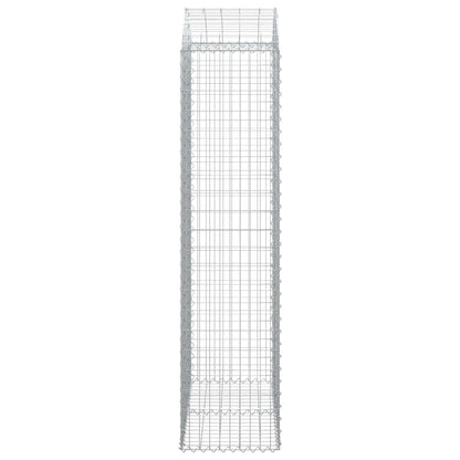 Gabion bågformad 100x50x200/220 cm galvaniserat järn