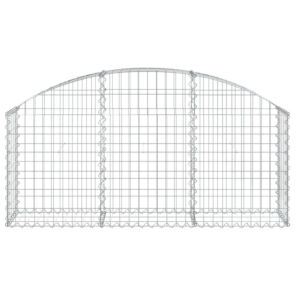 Gabion bågformad 150x30x60/80 cm galvaniserat järn