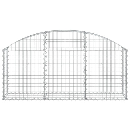 Gabion bågformad 150x30x60/80 cm galvaniserat järn