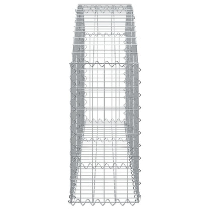 Gabion bågformad 150x30x60/80 cm galvaniserat järn