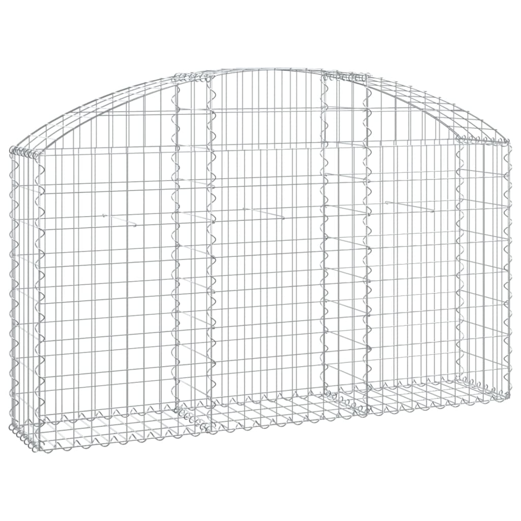 Gabion bågformad 150x30x80/100 cm galvaniserat järn