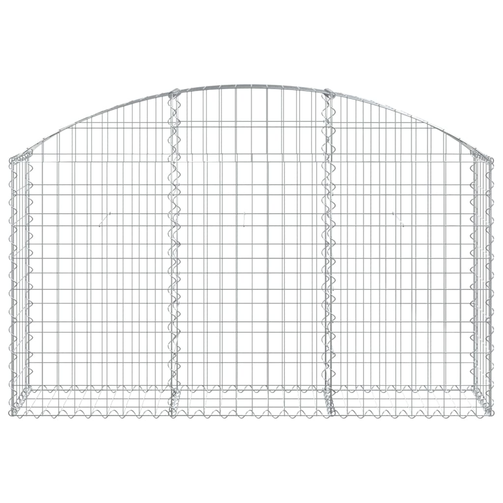 Gabion bågformad 150x30x80/100 cm galvaniserat järn