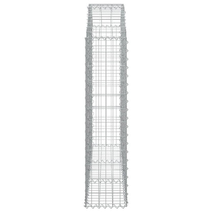 Gabion bågformad 150x30x120/140 cm galvaniserat järn