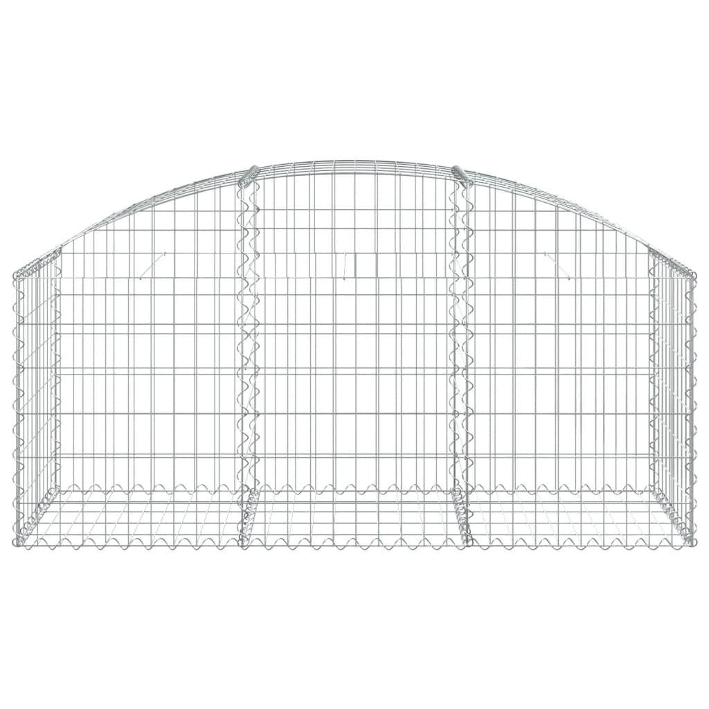 Gabion bågformad 150x50x60/80 cm galvaniserat järn
