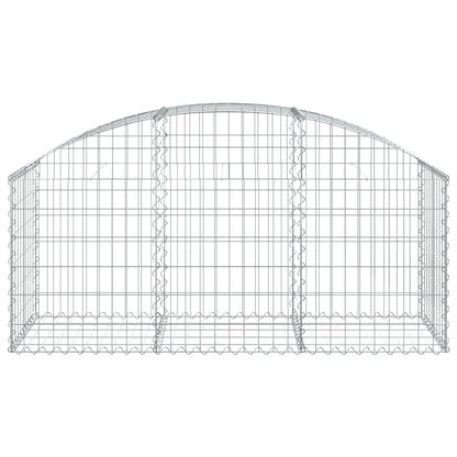 Gabion bågformad 150x50x60/80 cm galvaniserat järn