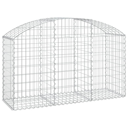 Gabion bågformad 150x50x80/100 cm galvaniserat järn
